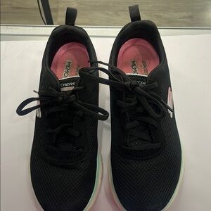 Skechers Black and Pink Sneakers Modern Comfort